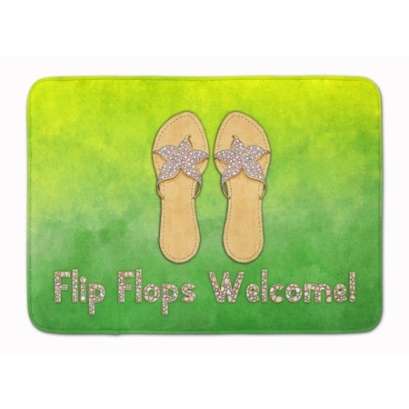 Carolines Treasures Flip Flops Welcome Machine Washable Memory Foam Mat BB7454RUG